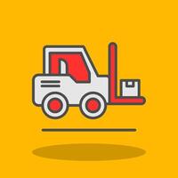 Forklift Filled Shadow Icon vector