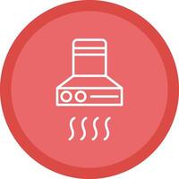 Extractor Hood Line Multi Circle Icon vector