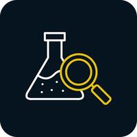 Chemical Analysis Line Red Circle Icon vector