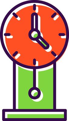 Clock filled Design Icon