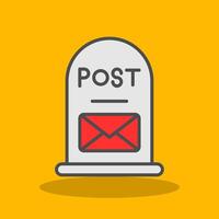 Post It Filled Shadow Icon vector
