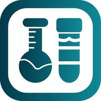 Laboratory Flask Glyph Gradient Corner Icon vector