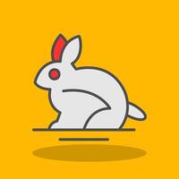 Rabbit Filled Shadow Icon vector