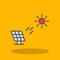 Solar Power Filled Shadow Icon vector