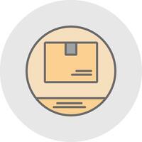 Packaging Line Filled Light Icon vector