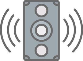 Sound Speaker Line Filled Light Icon vector