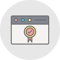 Quality Site Line Filled Light Icon vector