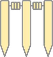 Wicket Line Filled Light Icon vector