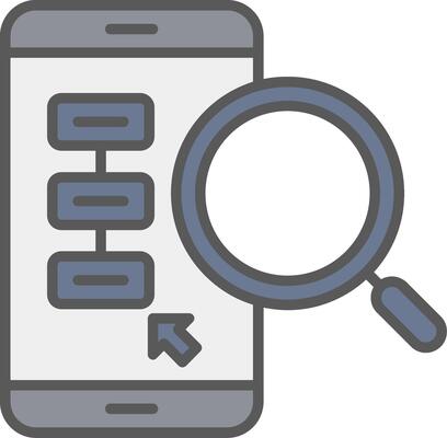 Mobile Phones Line Filled Light Icon