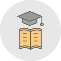 Learning Management Line Filled Light Icon vector