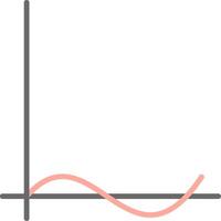 Wave Chart Line Filled Light Icon vector