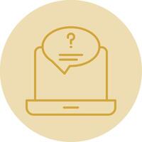 Advice Line Yellow Circle Icon vector