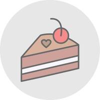 Pastry Line Filled Light Icon vector