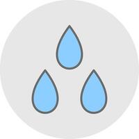 Water Drop Line Filled Light Icon vector