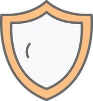 Security Shield Line Filled Light Icon vector