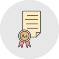 Diploma Line Filled Light Icon vector