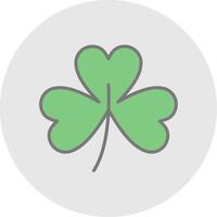 Clover Line Filled Light Icon vector