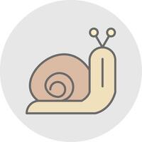 Snail Line Filled Light Icon vector