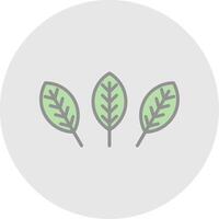 Croton Line Filled Light Icon vector