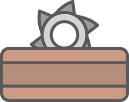 Circular Saw Line Filled Light Icon vector