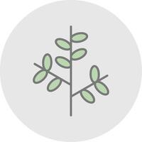 Willow Line Filled Light Icon vector