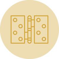 Hinge Line Yellow Circle Icon vector