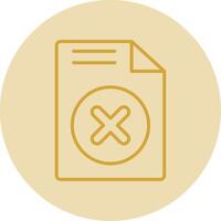 Cancel Line Yellow Circle Icon vector