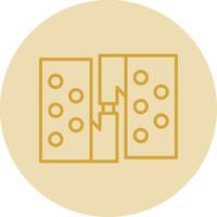 Hinge Line Yellow Circle Icon vector