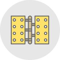 Hinge Line Filled Light Icon vector
