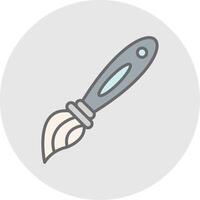 Paint Brush Line Filled Light Icon vector