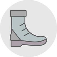 Boot Line Filled Light Icon vector