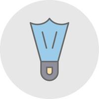 Flippers Line Filled Light Icon vector