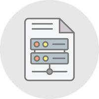 Server Line Filled Light Icon vector