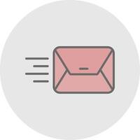 Envelope Line Filled Light Icon vector