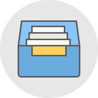 Archive Line Filled Light Icon vector