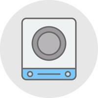 Induction Stove Line Filled Light Icon vector