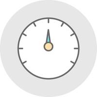 Speed Test Line Filled Light Icon vector