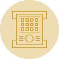 Field Controller Line Yellow Circle Icon vector