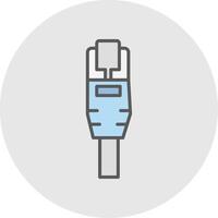 Ethernet Line Filled Light Icon vector