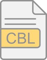 CBL File Format Line Filled Light Icon vector