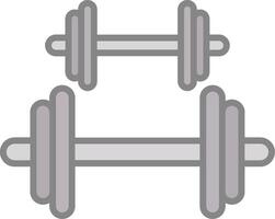 Dumbbell Line Filled Light Icon vector