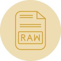 Raw Line Yellow Circle Icon vector