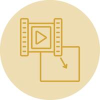 Footage Line Yellow Circle Icon vector