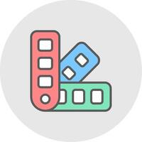 Color Scheme Line Filled Light Icon vector