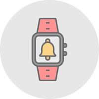 Notification Line Filled Light Icon vector