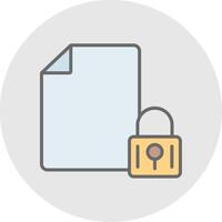 Encrypted Data Line Filled Light Icon vector