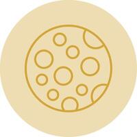 Moon Line Yellow Circle Icon vector