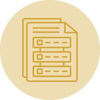 Data File Line Yellow Circle Icon vector