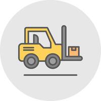 Forklift Line Filled Light Icon vector