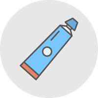 Tooth Paste Line Filled Light Icon vector